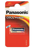 Батарейка Panasonic щелочная LR1(910А, MN9100) блистер, 1 шт. (LR1L/1BE)