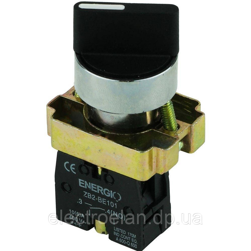 Перемикач секторний ENERGIO XB2-BD21 1-0 з фіксацією NO