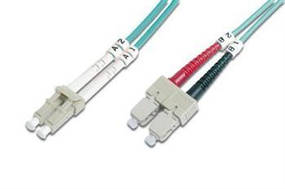 Оптичний патч-корд DIGITUS LC / UPC-SC / UPC, 50/125, OM3, duplex, 3m (DK-2532-03/3)