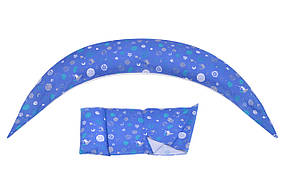 Подушка для вагітних і для годування Nuvita 10 в 1 DreamWizard Синя (NV7100BLUE)