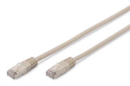 Патч-корд DIGITUS cat.5e, F-UTP, 0.5м, AWG 26/7, сірого кольору (DK-1521-005)