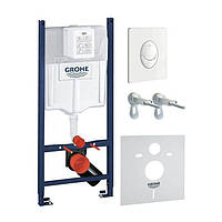 Инсталляция Grohe Rapid SL 3884000G + клавиша Grohe Skate Air 38505SH0 белая