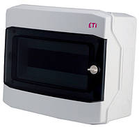 Щит пластиковый ETI ECH 12PT (наружный 1х12мод, дверь прозр, IP65) (1101062)