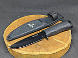 Тактичний ніж Buck великий мисливський туристичний ніж, бойовий армійський ніж для виживання Чорний 1601A, фото 5