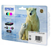 Картридж Epson 26XL XP600/605/700 Bundle (C,M,Y,Bkp) (500 стр) (C13T26364010)