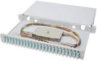 Оптическая панель DIGITUS 19' 1U, 24xSC duplex, incl, Splice Cass, OM3 Color Pigtails, Adapter (DN-96322/3)