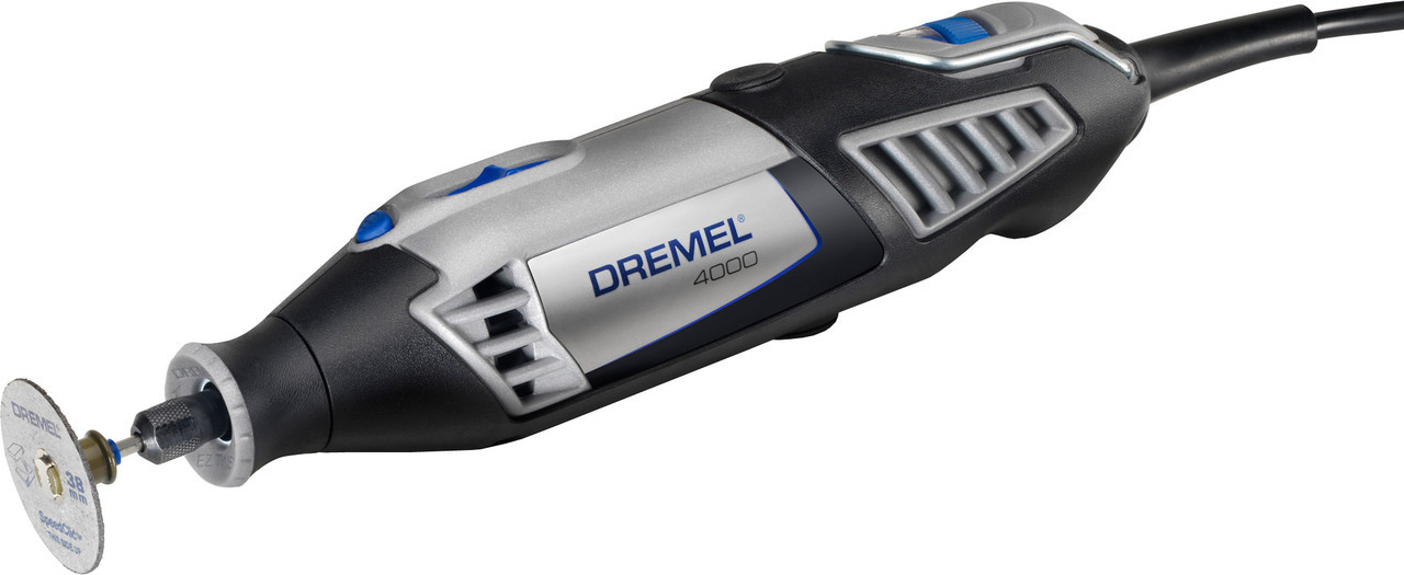 Шліфувально-гравірувальна машина Dremel 4000-1/45 (гравер), 175Вт, 5000-35000об/хв, 45 насадок, 0.66кг (F.013.400.0JG)