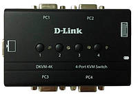 KVM-переключатель D-Link DKVM-4K revB 4xPS/2, 4xVGA