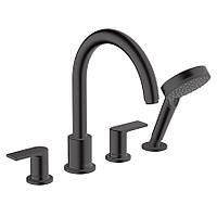 Смеситель на борт ванны Hansgrohe Vernis Blend 71456670 черный матовый