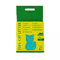 Соевый наполнитель Тофу Мята Хвостик Tofu Cat Litter для кошачьего туалета, 2.6 кг/6 л (167649)