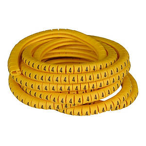 Маркер кабельний ENERGIO EC-3 цифра 4 5.2-10мм2 (350шт)