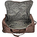 Дорожня сумка на колесах Fly, Сумка на колесах 66х35х35см, Дорожня сумка 80л Коричнева, фото 6