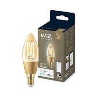 Лампа умная WiZ, E14, 4.9W, 25W 370Lm, C35, 2000-5000K, филаментная, Wi-Fi (929003017701)