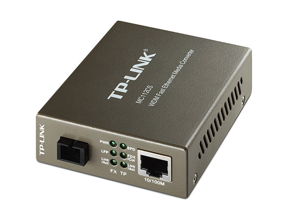 Медіаконвертер TP-LINK MC112CS 100Base-TX-100Base-FX WDM (TX 1310nm RX 1550nm) SM 20km SC