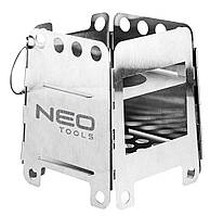 Плита Neo Tools туристична, з'єднання за допомогою одного штифта, нержавіюча сталь, висота 16см, 0.37 кг (63-126)
