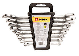 Ключі гайкові TOPEX, набір 8 од., двосторонні 6-22 мм, CrV (35D656)