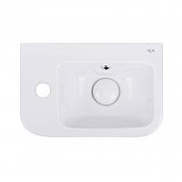 Раковина Qtap Tern 375х245х135 White з донним клапаном QT171110100LW