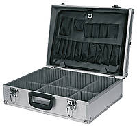 Кейс для инструмента TOPEX, алюминиевый, 6 регулируемых перегородок, 45х15х32 см (79R220)