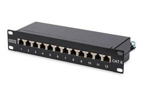 Патч-панель DIGITUS 10" 1U, 12 портів, CAT 6 STP зібрана (DN-91612S)