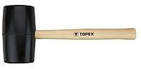 Киянка резиновая TOPEX, обух 900 г, диаметр обуха 72 мм, рукоятка деревянная, 338 мм (02A347)
