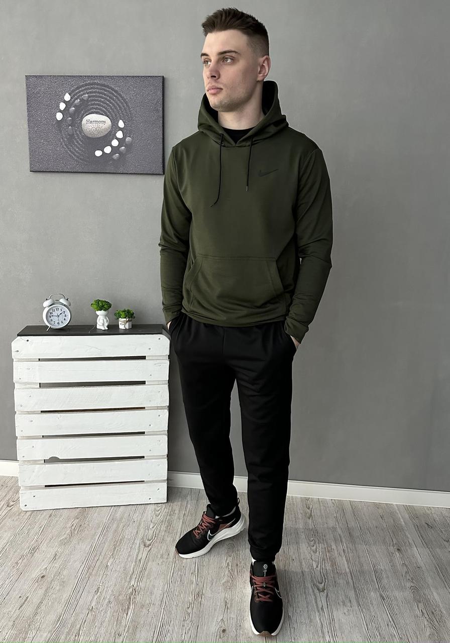 Чоловічий костюм демісезонний Найк / спортивний костюм худі хакі Nike весна осінь