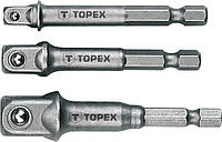 Переходник для сменных головок TOPEX, набор 3 ед., 1/4", 3/8", 1/2" (38D151)