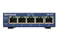 Коммутатор NETGEAR GS105GE 5xGE, неуправляемый