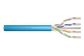 Кабель DIGITUS кат. 6A U-UTP, 305m, AWG 23/1, LSZH, simplex, блакитний (DK-1613-A-VH-305)