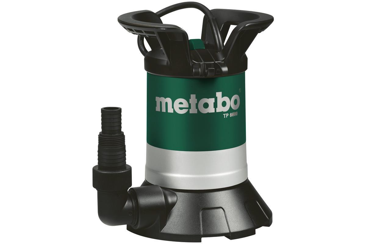 Насос дренажний Metabo TP 6600 для чистої води, 250 Вт, 6.6 куб/год, висота подачі 6м, занурення до 5м. (0250660000)