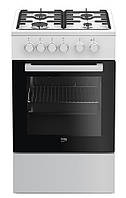 Плита Beko комби, 60л, 50x60см, конвекция, белый (FSS52020DW)