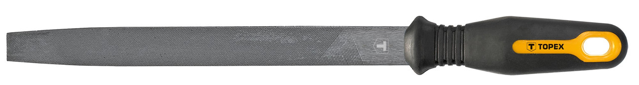 Напилок по металу TOPEX, плоский, тримач двокомпонентний, 200 мм (06A721)