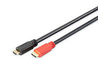 Кабель ASSMANN HDMI High speed з підсилювачем (AM/AM) 15m, black (AK-330105-150-S)