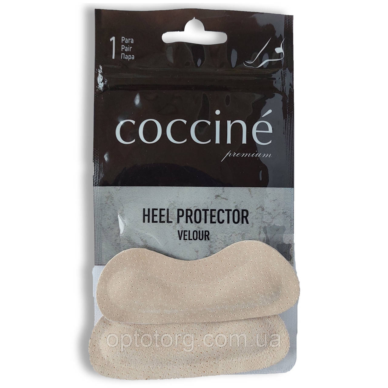 Фіксатор п'яти з велюру, вкладка для взуття COCCINE HEEL PROTECTOR (Кочине) Польща