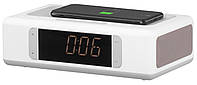 Акустическая док-станция 2E SmartClock Wireless Charging, Alarm Clock, Bluetooth, FM, USB, AUX White