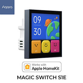Сенсорна панель управління Aqara Smart Switch Panel S1E Grey Wi-Fi Apple HomeKit (CJPKG01LM)