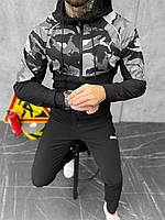 Мужской спортивный костюм Puma Rave черный , весенний однотонный демисезонный спортивный костюм пума