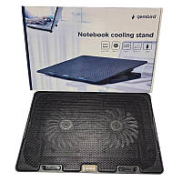 Подставка для ноутбука Gembird NBS-2F15-02,чорный,15,6"(2хFan;12,5см;LED);USB