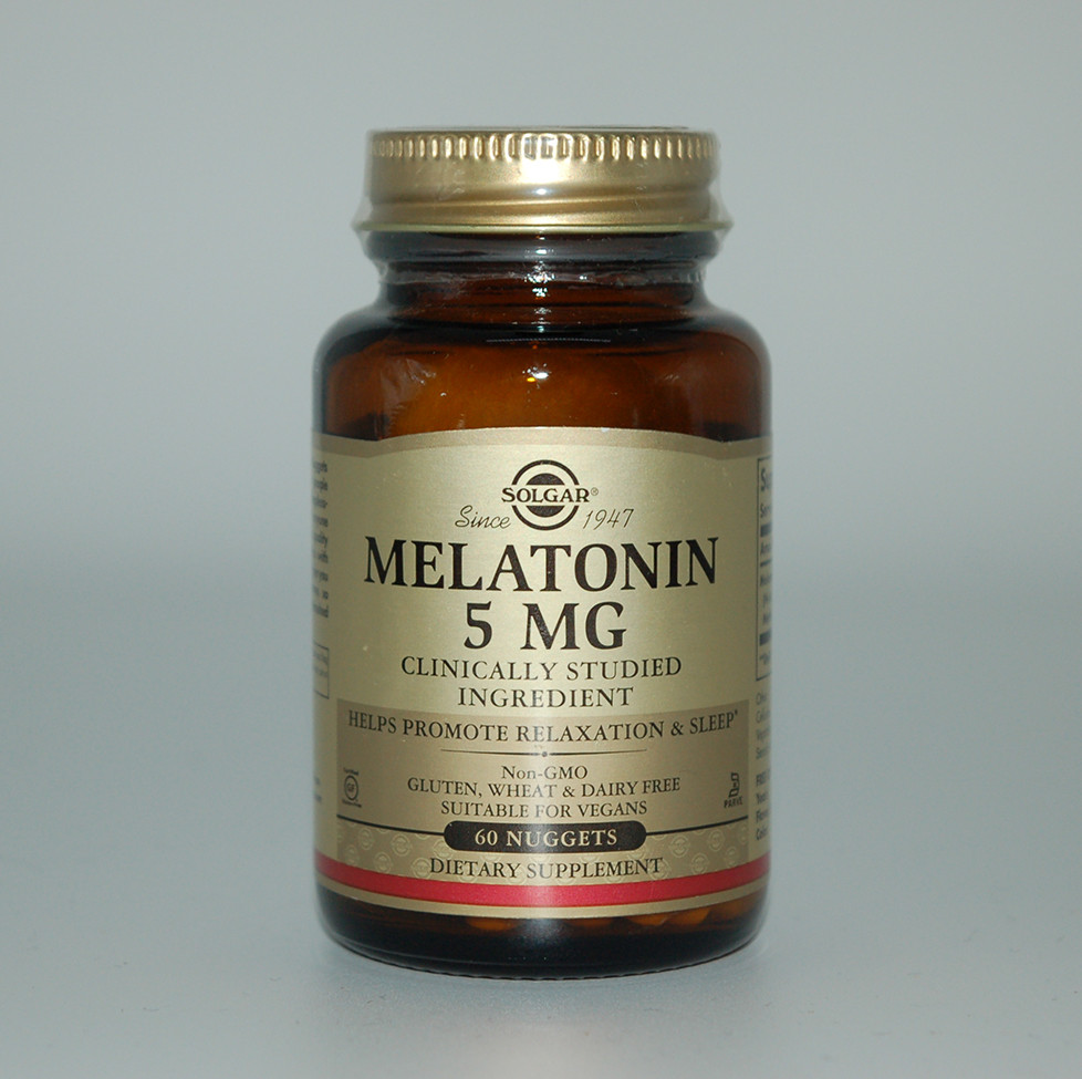 Мелатонін, Melatonin, Solgar, 5 мг, 60 таблеток