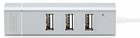 Концентратор-адаптер DIGITUS USB Type-C, 3xUSB Fast Ethernet (DA-70253)