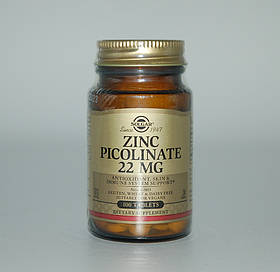 Цинк піколінат (Zinc Picolinate), Solgar, 22 мг, 100 таблеток