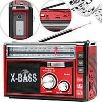 Радиоприемник 3в1, с LED-фонариком USB, SD, FM, AM, SW, Golon RX-381, Красный / Аккумуляторное радио