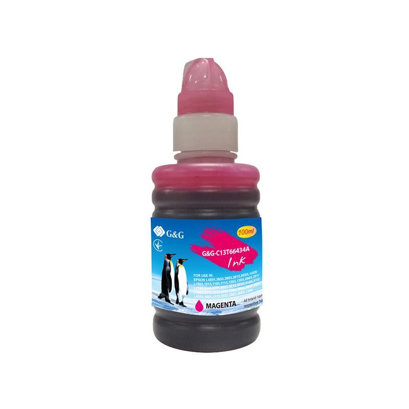 Контейнер з чорнилом G&G до Epson L100/L200 magenta (G&G-C13T66434A)
