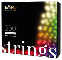 Гірлянда Smart LED Twinkly Strings RGBW 250, Gen II, IP44, довжина 20м, кабель чорний (TWS250SPP-BEU)