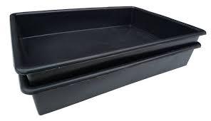 Ящик для розсади 4,5л великий чорний/сірий 38*26*7 Хозторг, фото 1