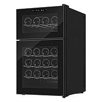 Холодильник Philco для вина, 74х43х52, холод.отд.-70л, зон - 2, бут-24, диспл, подсветка, черный (PW24FD)