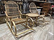 Крісло-гойдалки з лози 2шт.+столик, фото 7