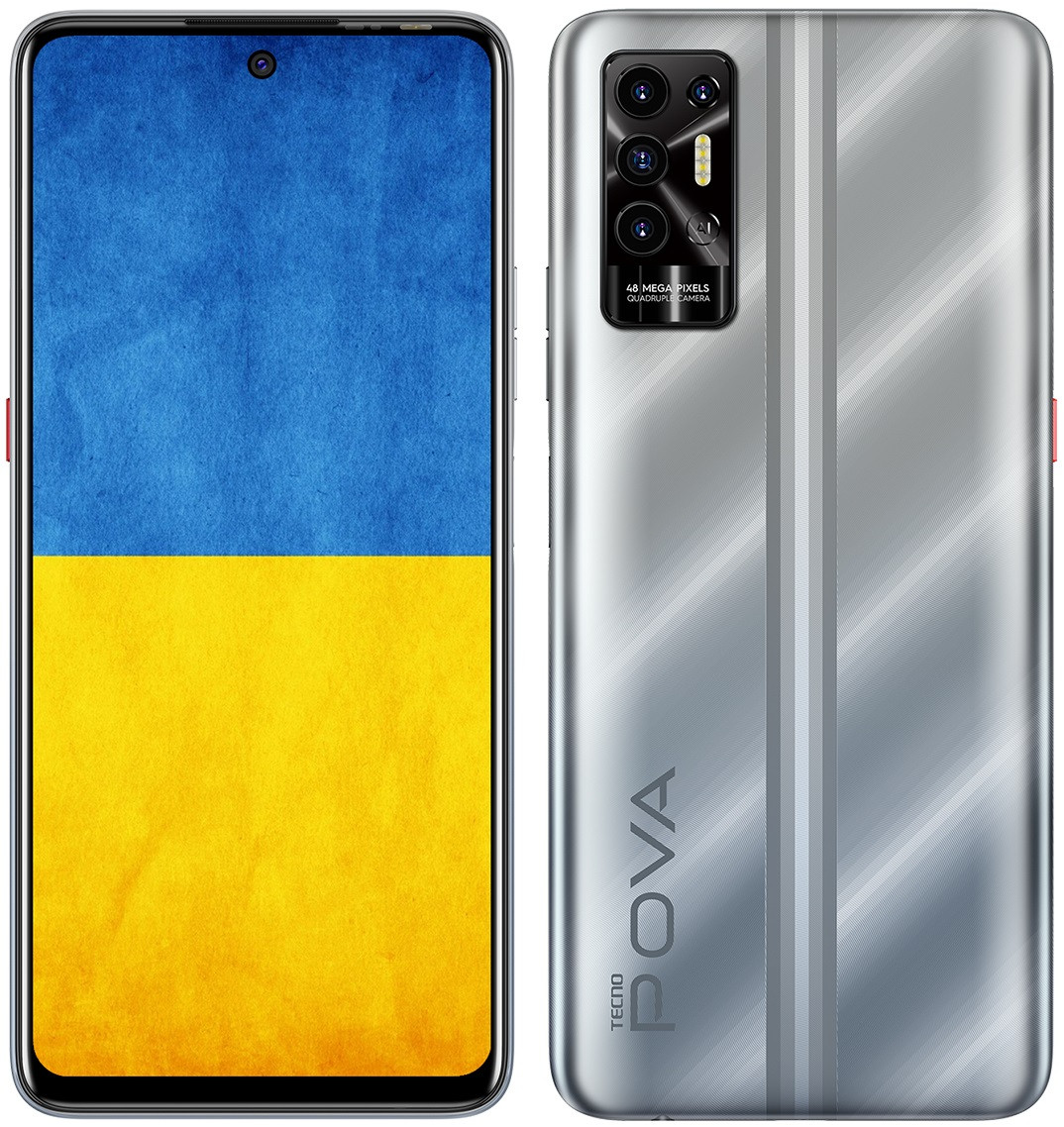 Смартфон TECNO POVA-2 (LE7n) 4/64Gb NFC 2SIM Polar Silver ...