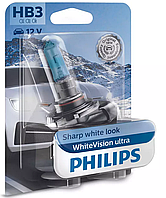 Лампа галогенная Philips HB3 WhiteVision Ultra 60%, 3800K, 1шт/блистер (9005WVUB1)