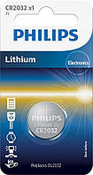 Батарейка Philips литиевая CR 2032 блистер, 1 шт (CR2032/01B)