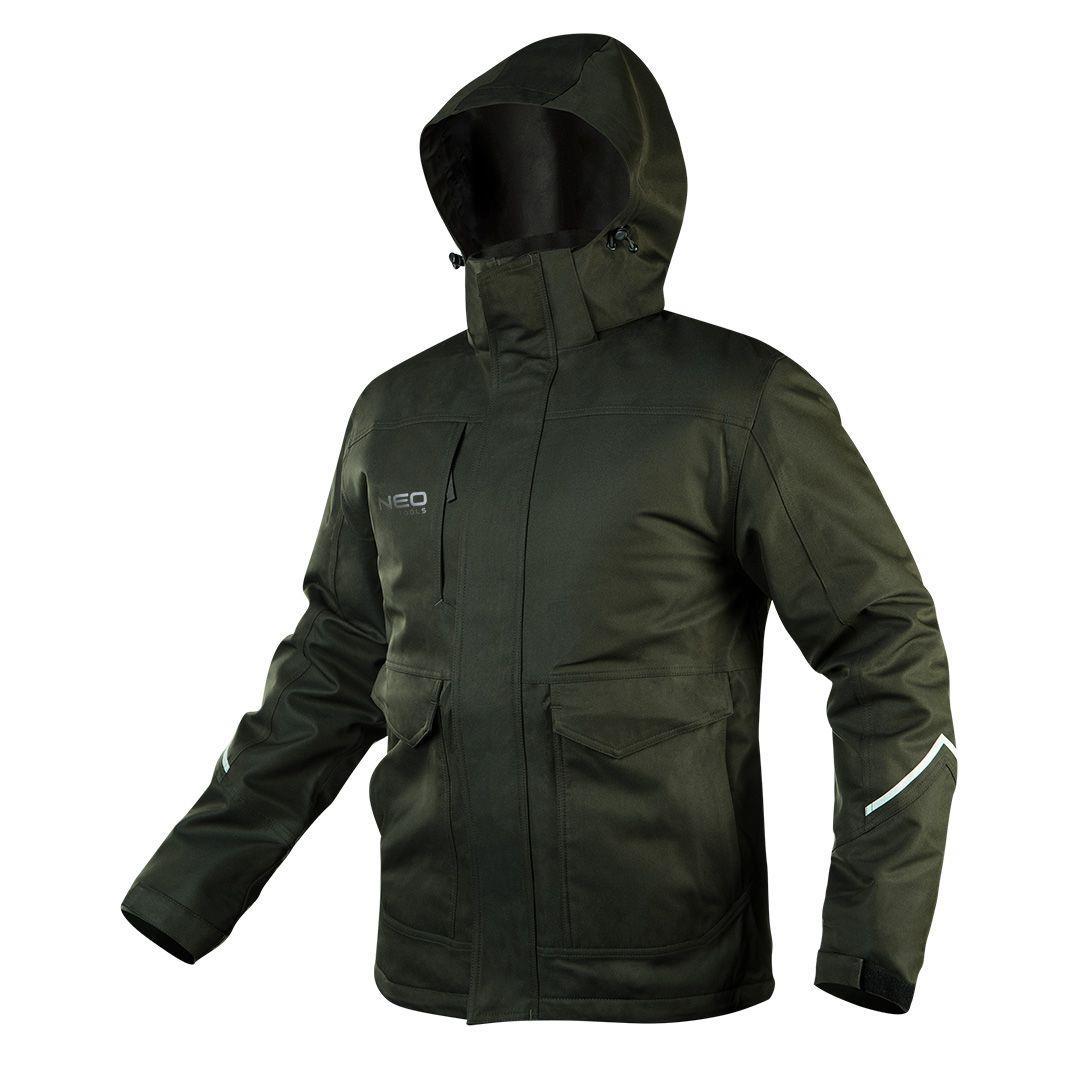 Куртка робоча NEO CAMO, розмір S (48), з мембраною з TPU, водостійкість 5000мм, світлоповертаючі елементи, капюшон (81-573-S)